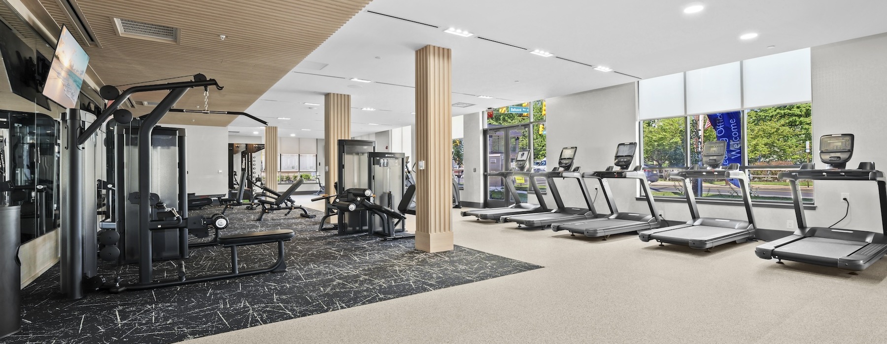 fitness Center with cardio equipment